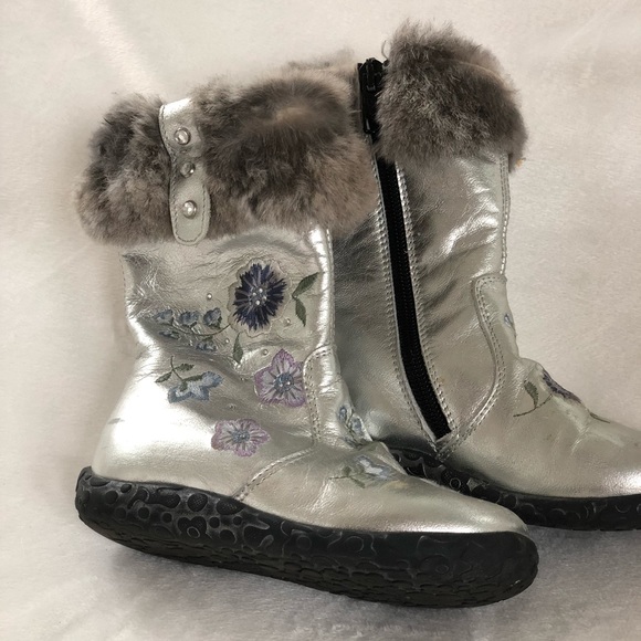 silver boots for girls